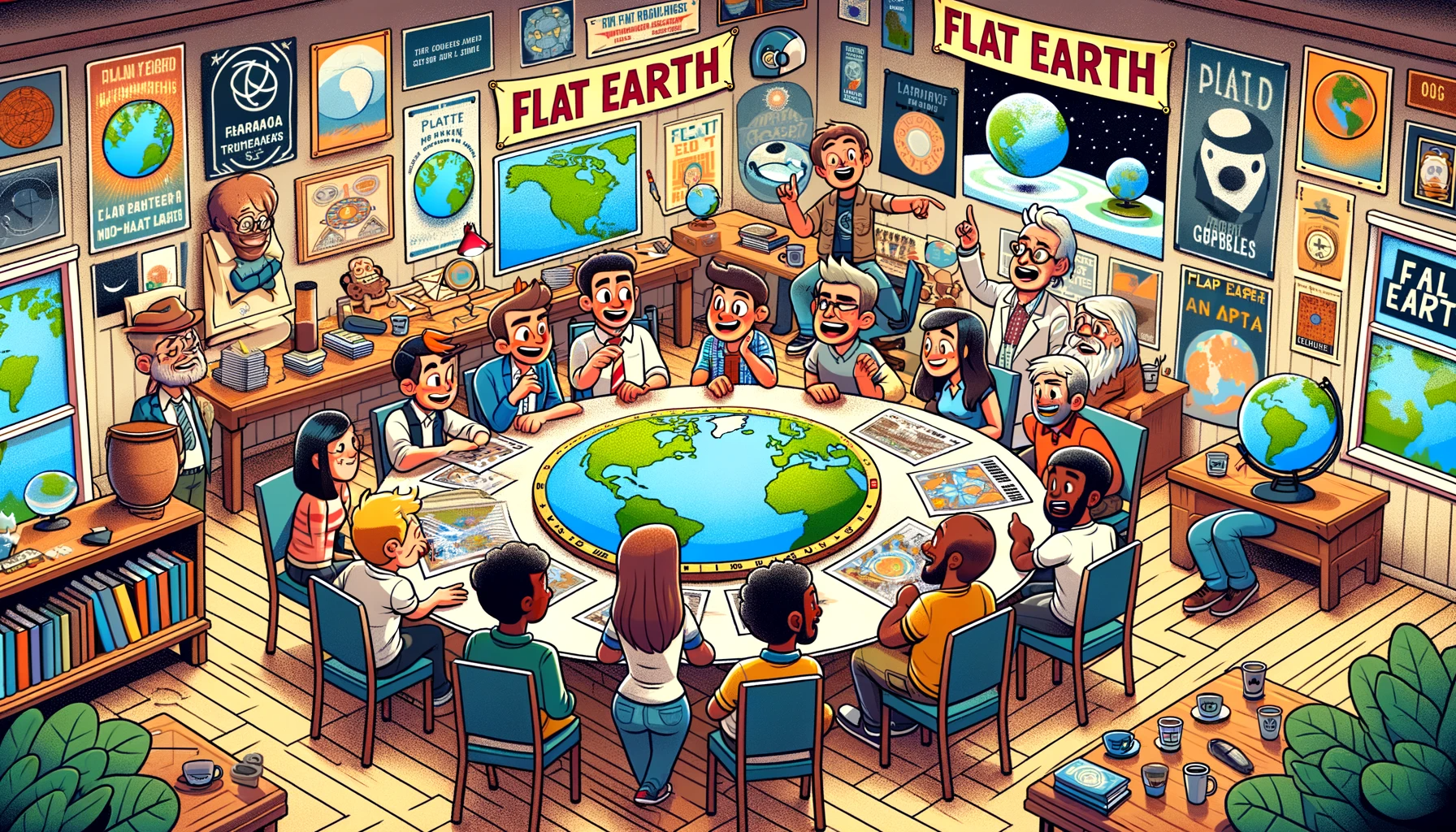 Assemble Flat Earthers