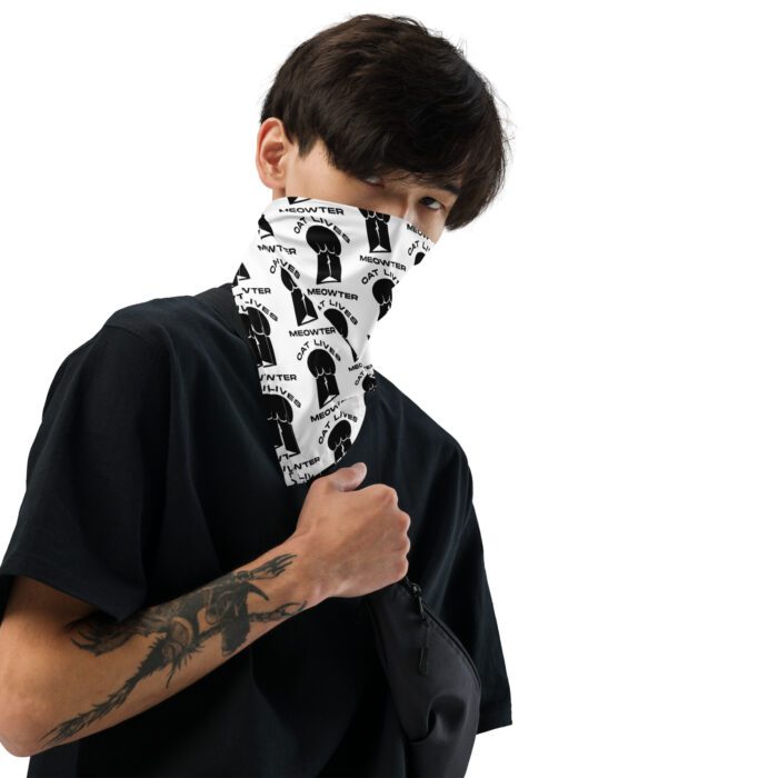 Cat Lives Meowter - All-over print bandana - Image 6