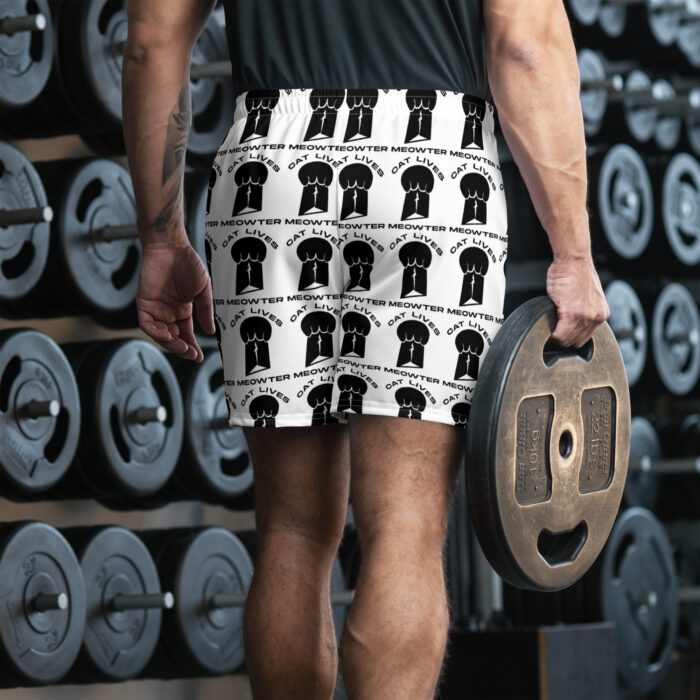 Cat Lives Meowter - Men's Recycled Athletic Shorts - Image 2
