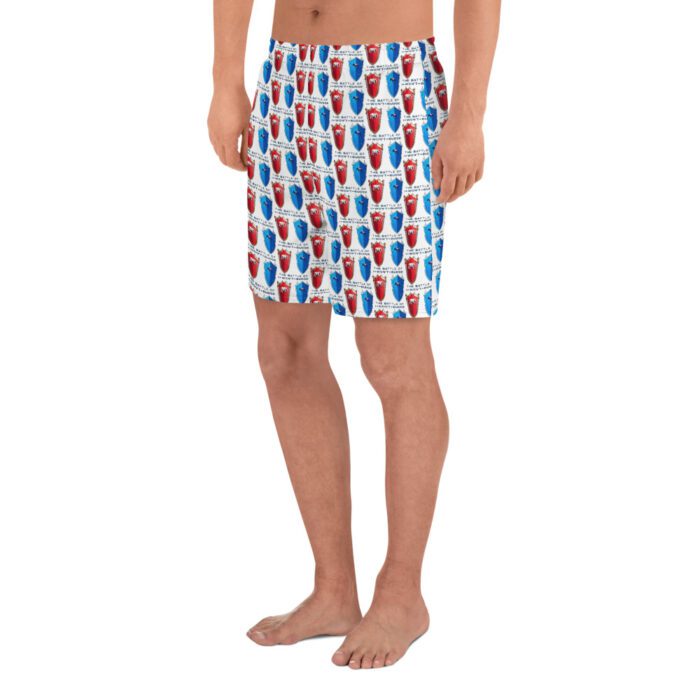 Battle of I-Won't-Budge - Men's Recycled Athletic Shorts - Image 3