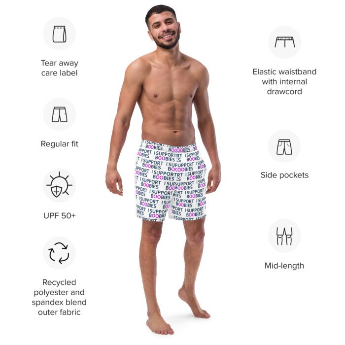 I Support Boobies - Men's swim trunks