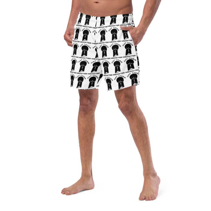 Cat Lives Meowter - Men's swim trunks - Image 4