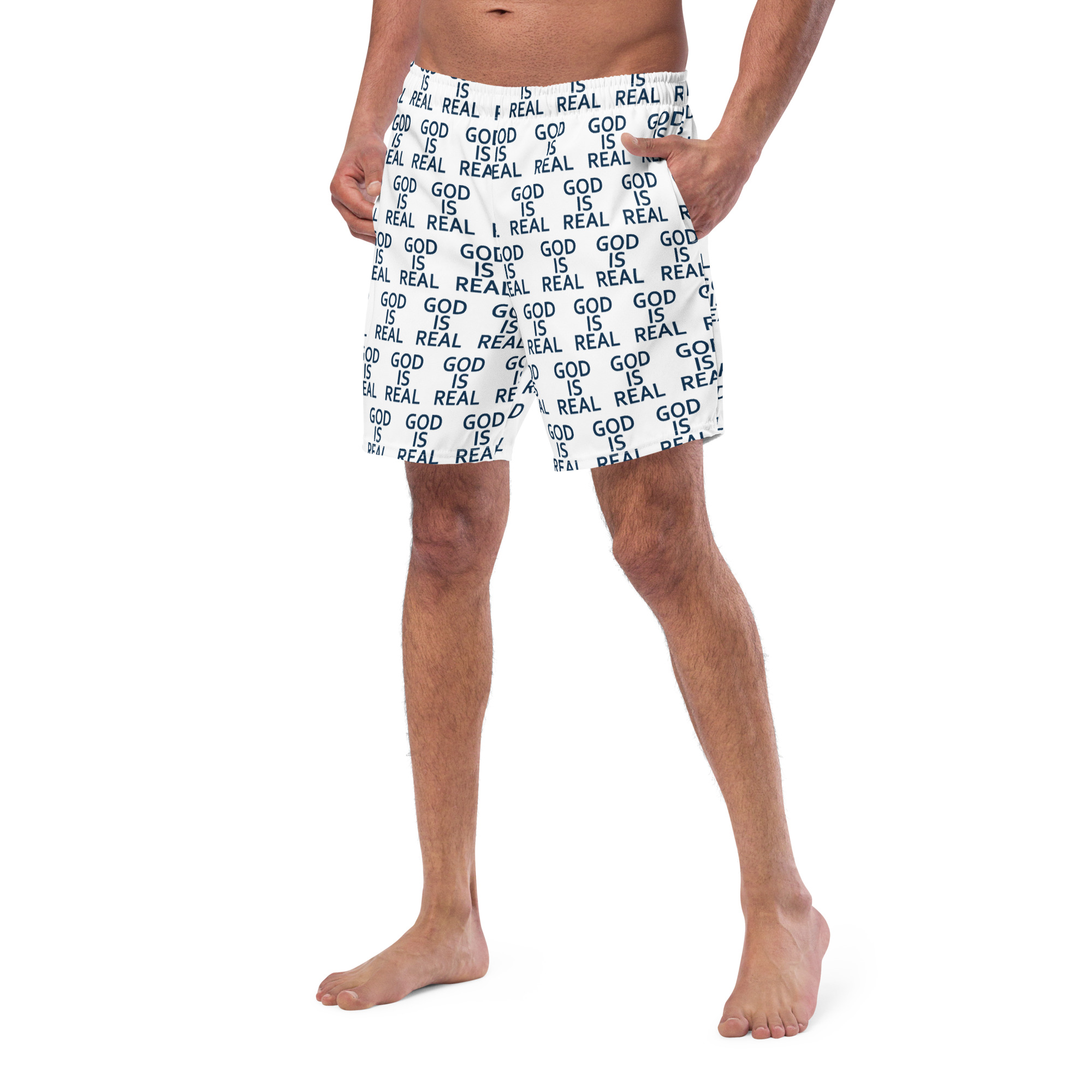 God is Real - Men's swim trunks - Image 5