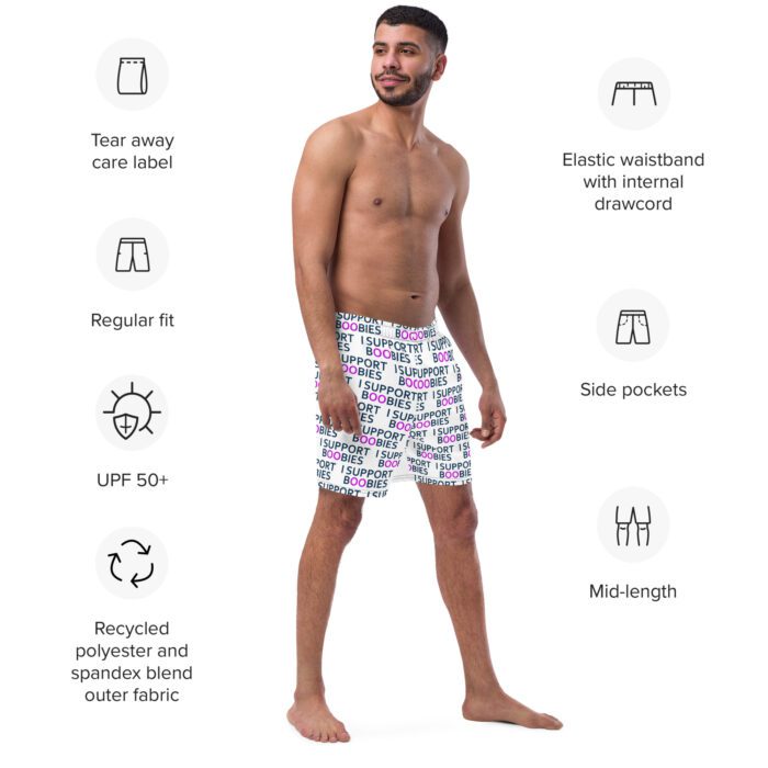 I Support Boobies - Men's swim trunks - Image 2