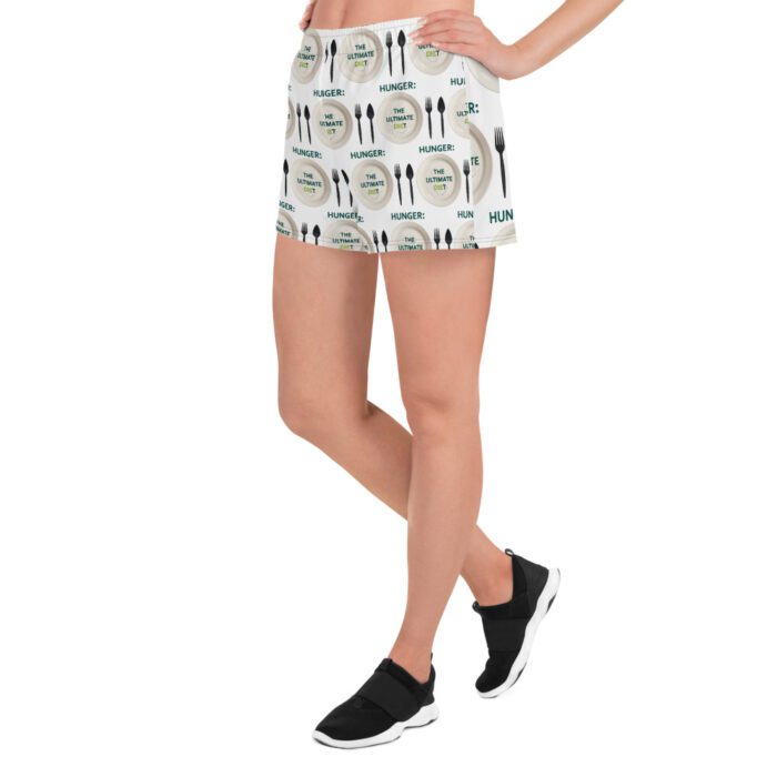 Hunger: The Ultimate Diet - Women’s Recycled Athletic Shorts - Image 3