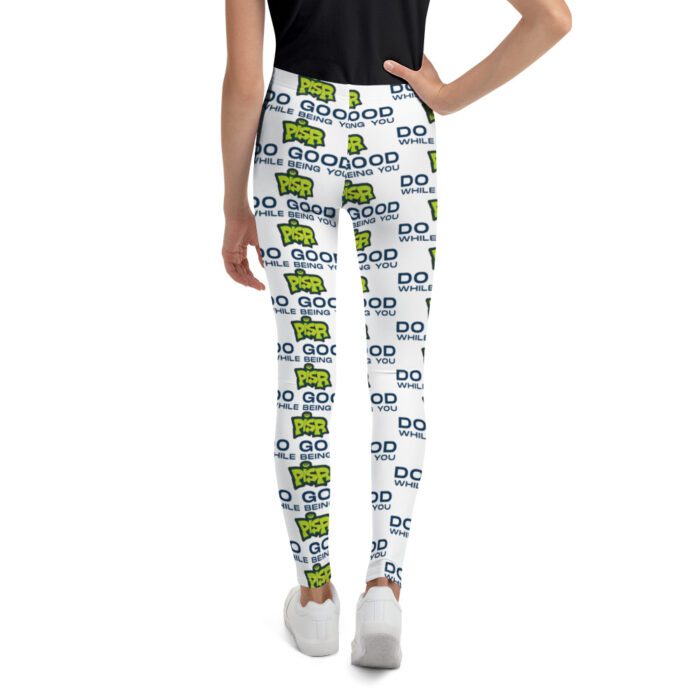 Do Good While Being You + PISR Logo - Youth Leggings - Image 5