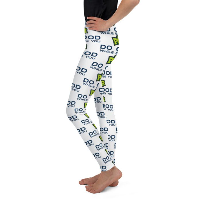 Do Good While Being You + PISR Logo - Youth Leggings - Image 4