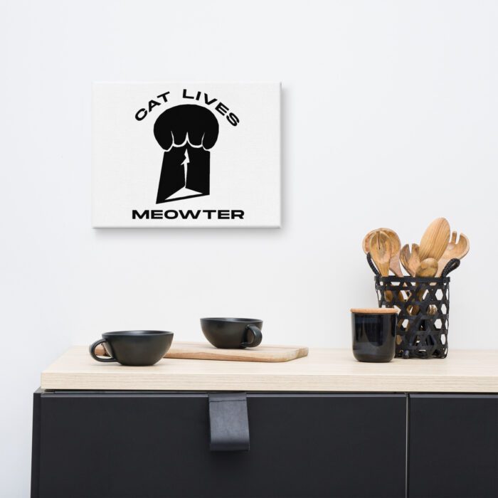 Cat Lives Meowter - Canvas - Image 3