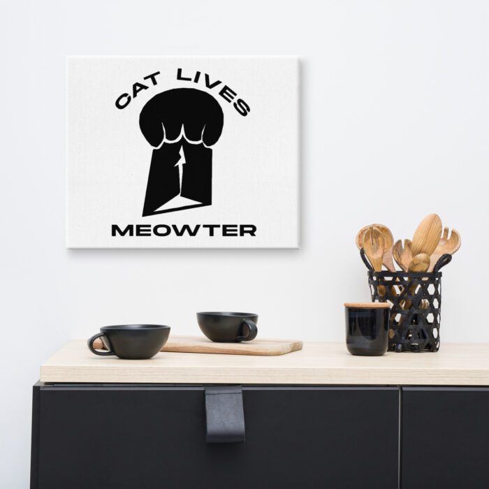 Cat Lives Meowter - Canvas - Image 5