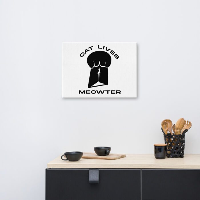 Cat Lives Meowter - Canvas - Image 6