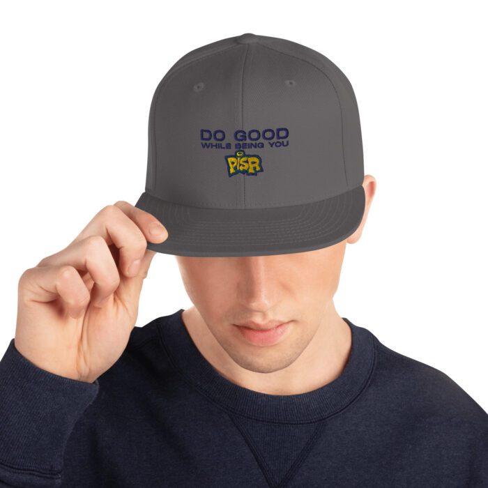 Do Good While Being You + PISR Logo - Snapback Hat - Image 9