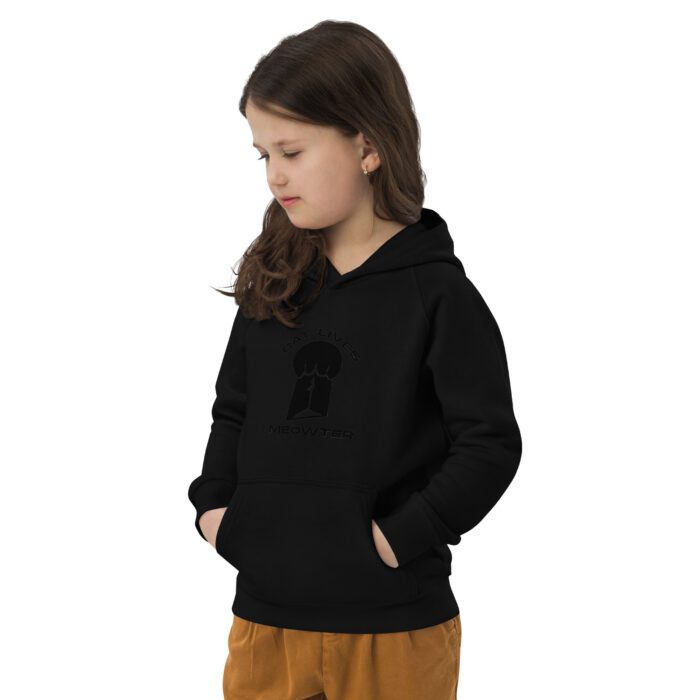 Cat Lives Meowter - Kids eco hoodie - Image 4
