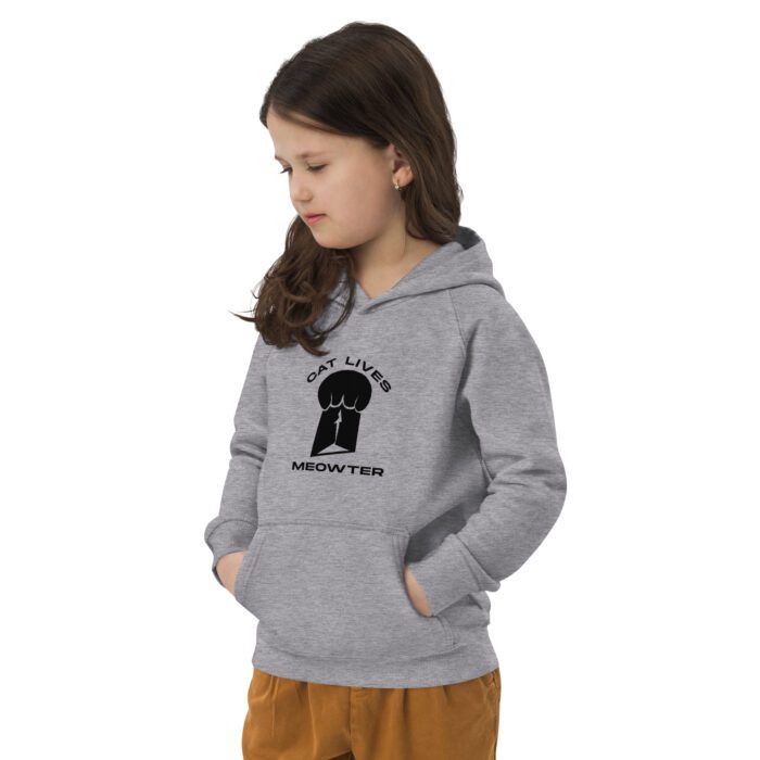 Cat Lives Meowter - Kids eco hoodie - Image 6