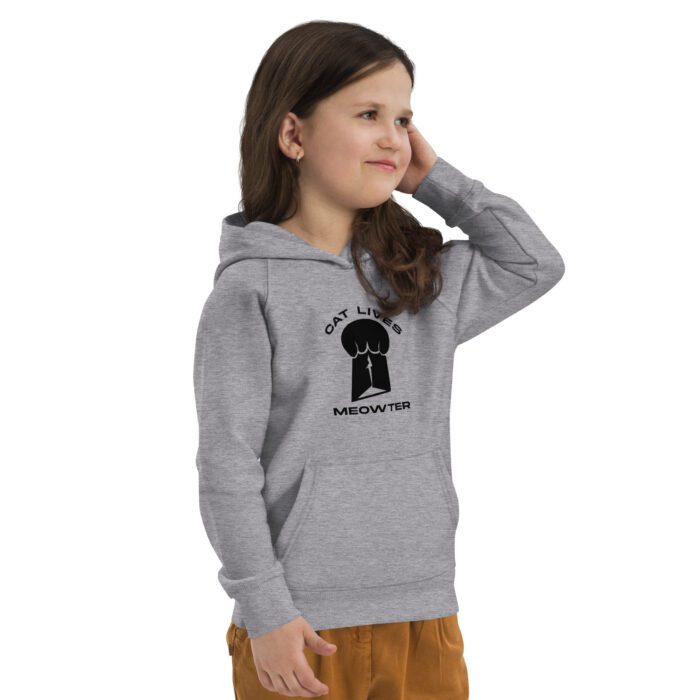 Cat Lives Meowter - Kids eco hoodie - Image 5