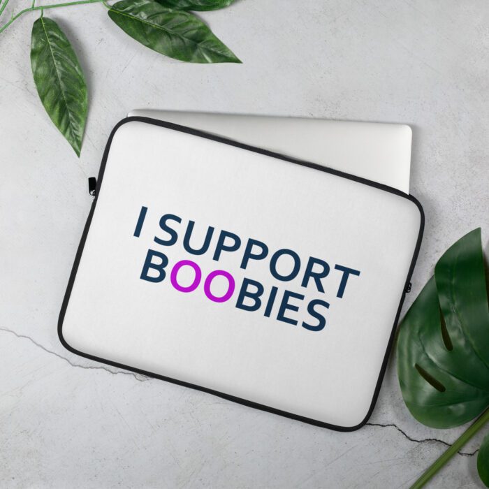 I Support Boobies - Laptop Sleeve