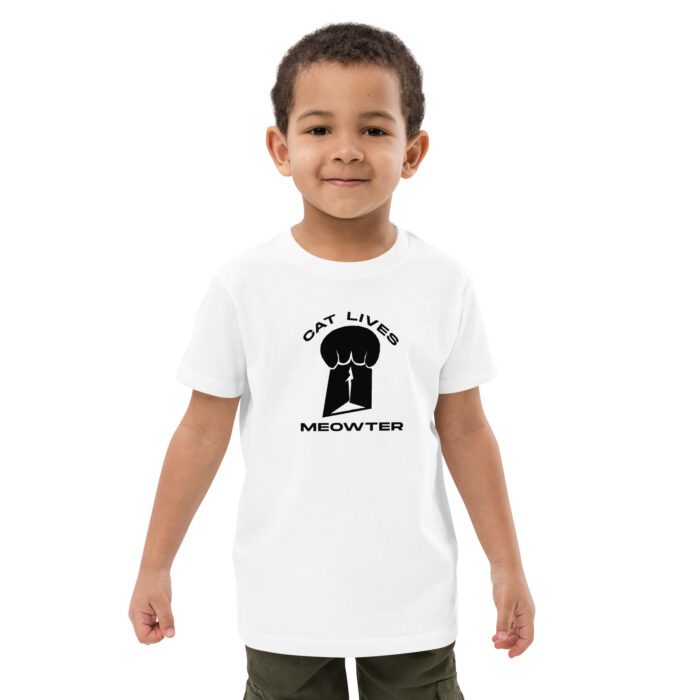 Cat Lives Meowter - Organic cotton kids t-shirt - Image 3