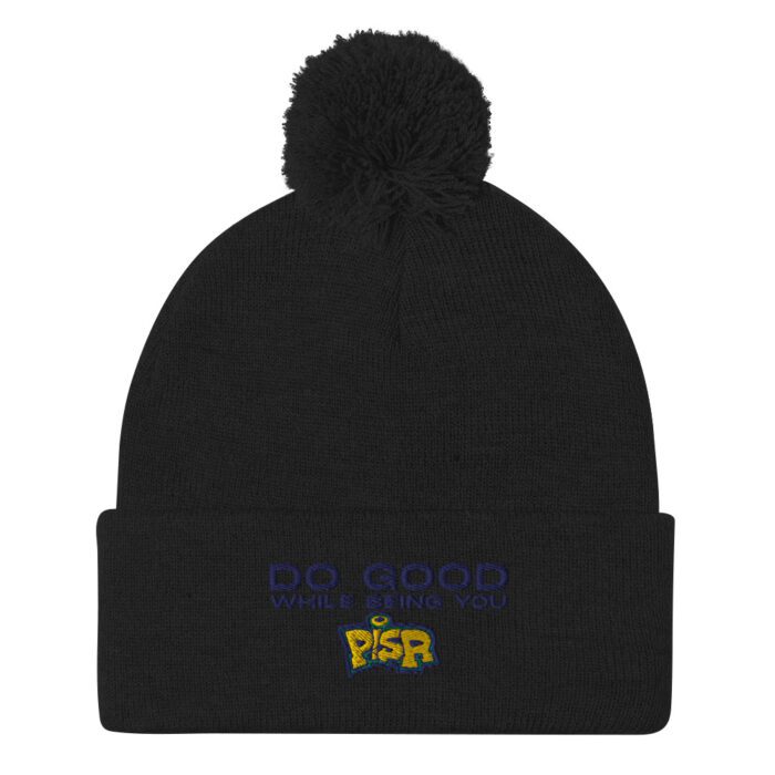 Do Good While Being You + PISR Logo - Pom-Pom Beanie