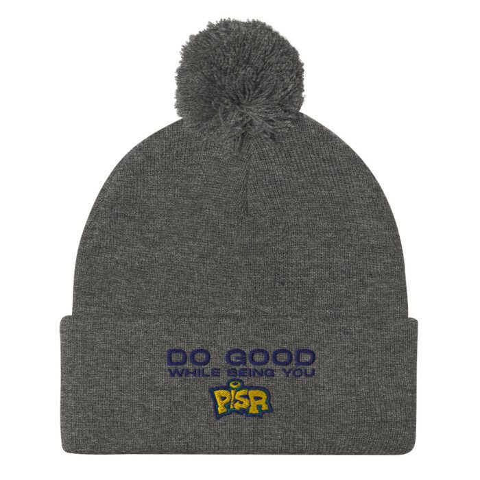 Do Good While Being You + PISR Logo - Pom-Pom Beanie - Image 10