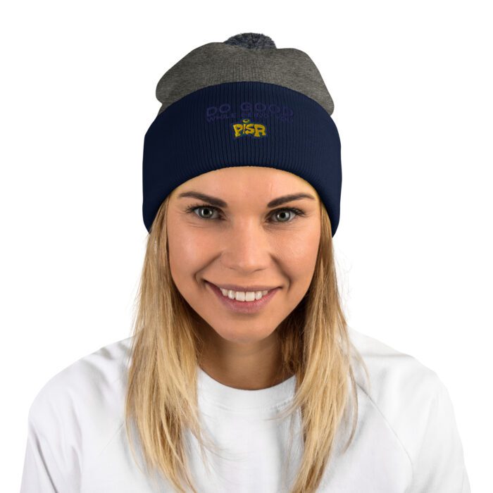 Do Good While Being You + PISR Logo - Pom-Pom Beanie - Image 4