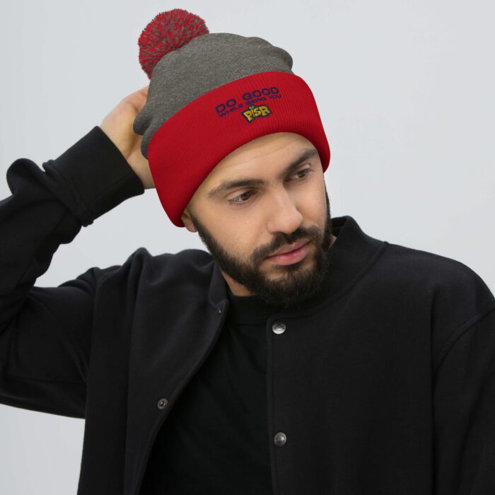 Do Good While Being You + PISR Logo - Pom-Pom Beanie - Image 6