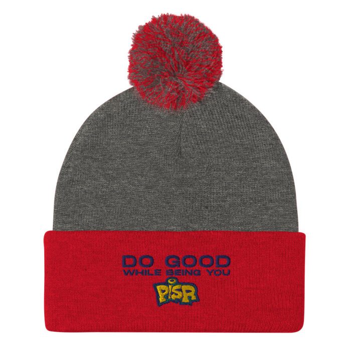 Do Good While Being You + PISR Logo - Pom-Pom Beanie - Image 8