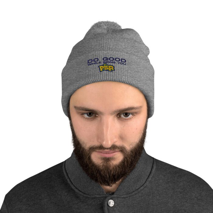 Do Good While Being You + PISR Logo - Pom-Pom Beanie - Image 5