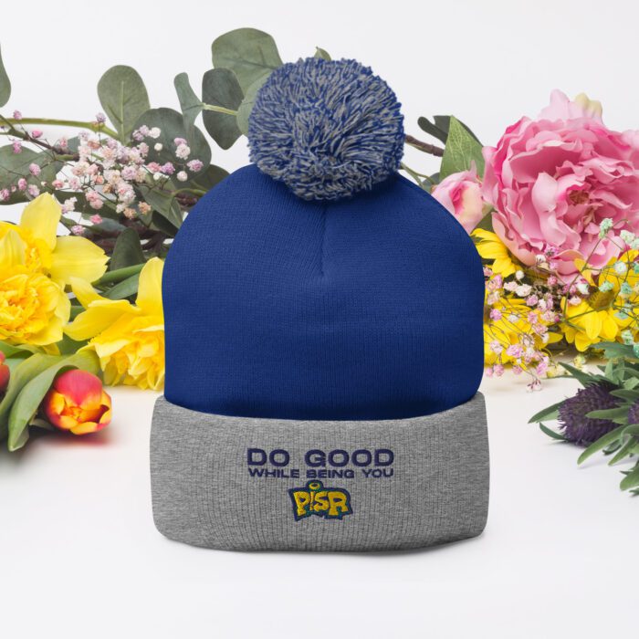 Do Good While Being You + PISR Logo - Pom-Pom Beanie - Image 2