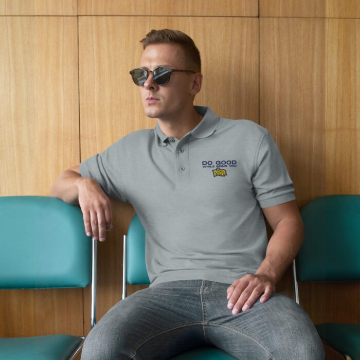 Do Good While Being You + PISR Logo -  Men's Premium Polo - Image 8