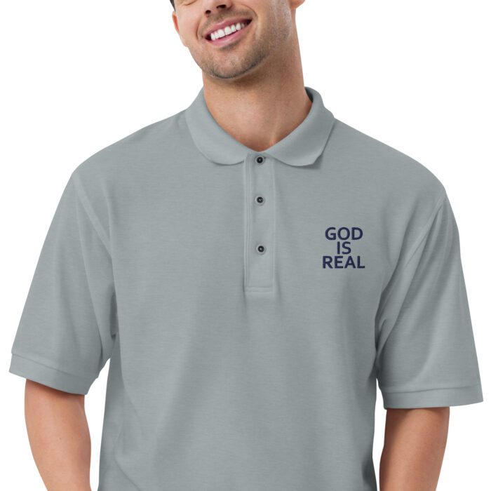 God is Real - Men's Premium Polo - Image 4