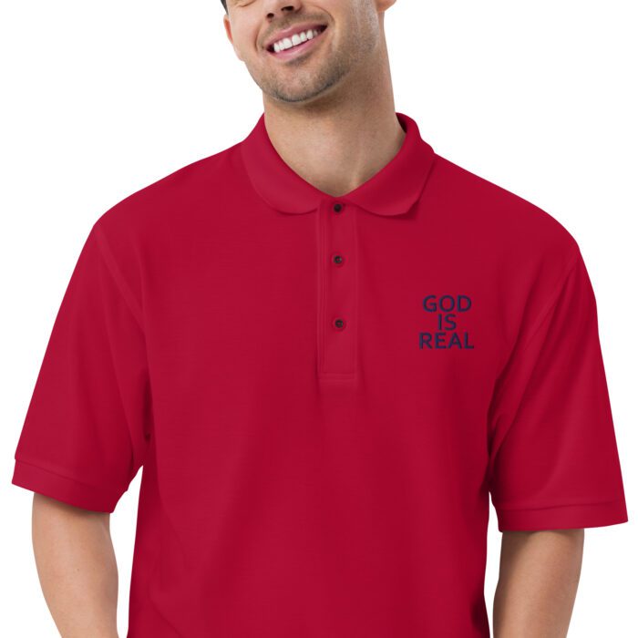 God is Real - Men's Premium Polo - Image 2