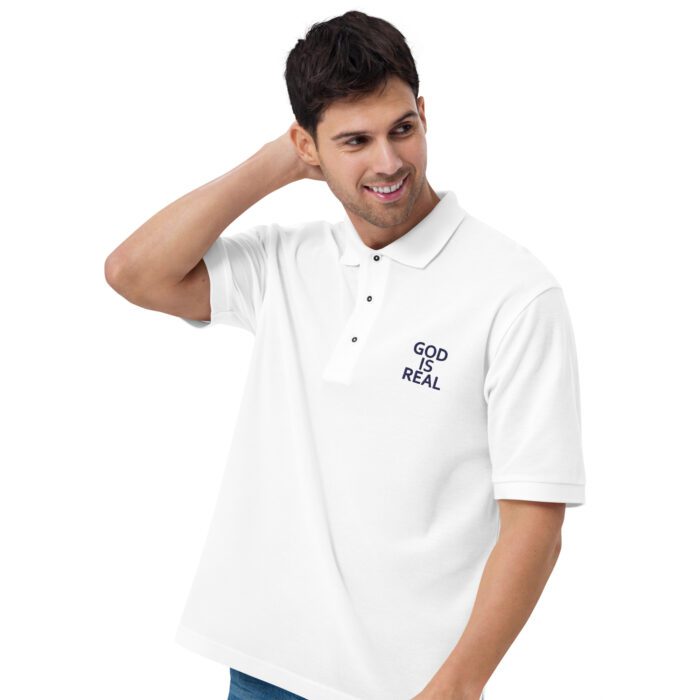 God is Real - Men's Premium Polo - Image 3