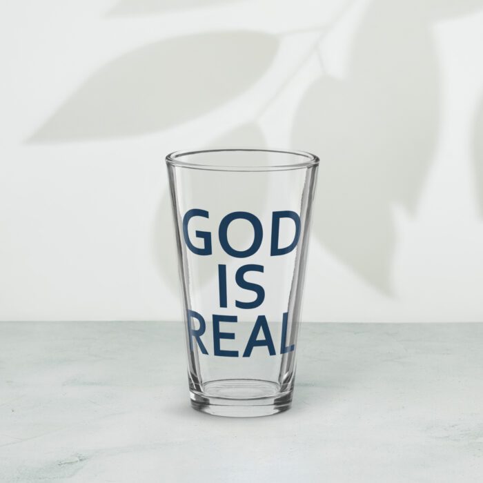 God is Real - Shaker pint glass