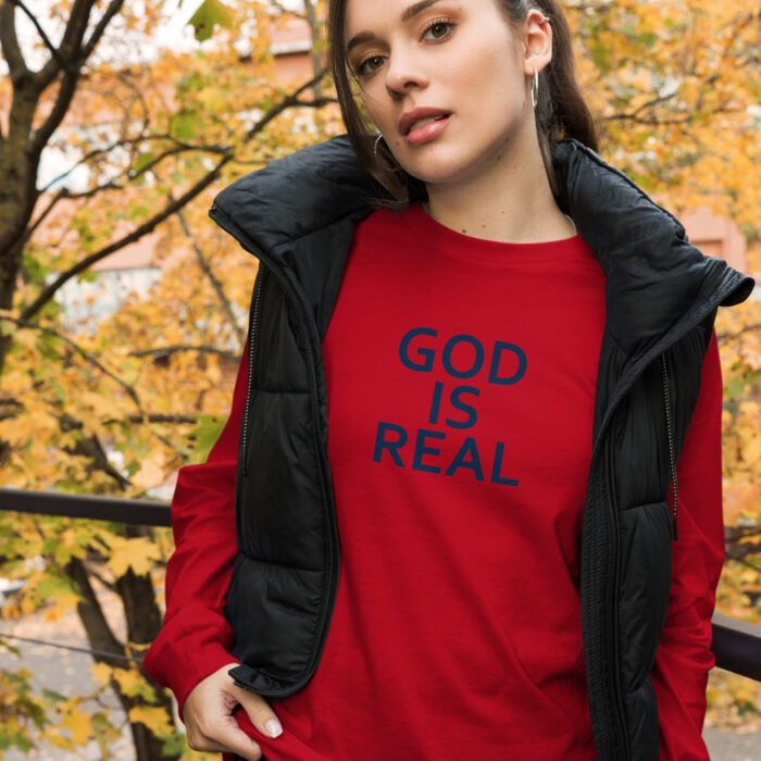 God is Real - Unisex Long Sleeve Tee - Image 8