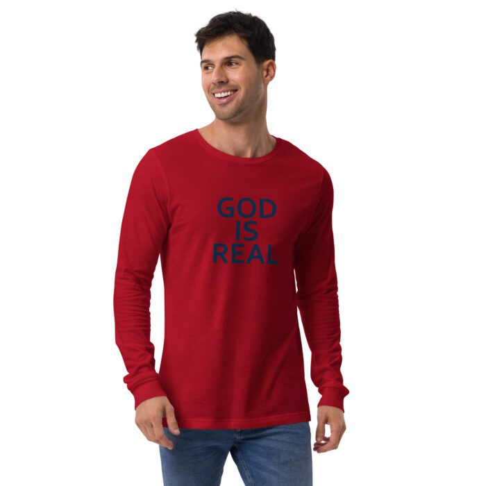 God is Real - Unisex Long Sleeve Tee - Image 2