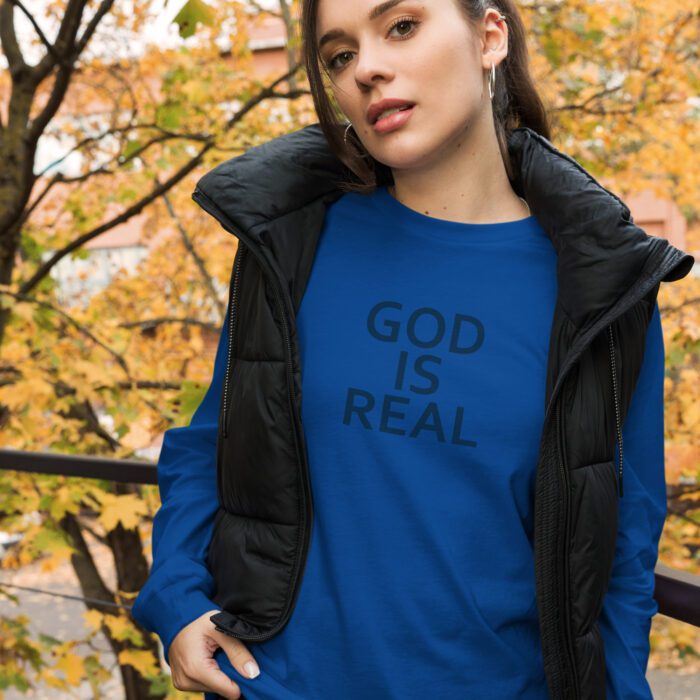 God is Real - Unisex Long Sleeve Tee - Image 10