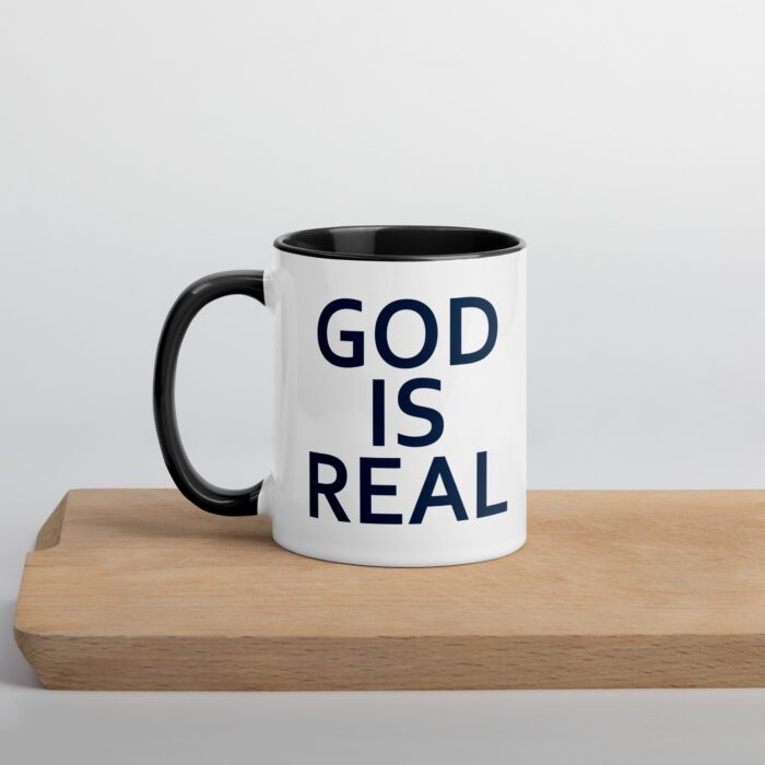 God is Real - Mug with Color Inside - Image 3