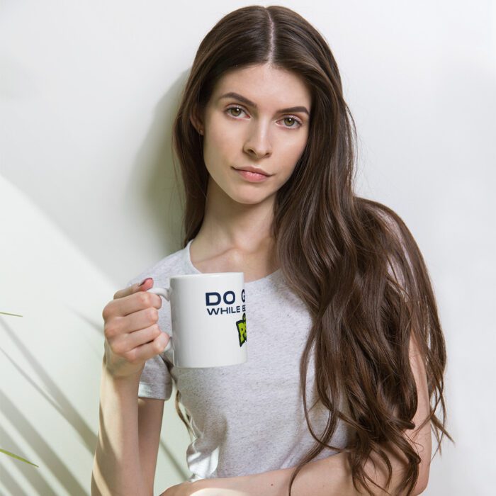 Do Good While Being You + PISR Logo - White glossy mug - Image 2