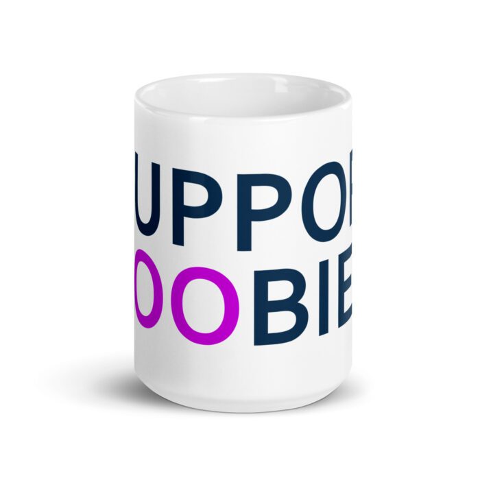 I Support Boobies - White glossy mug - Image 6