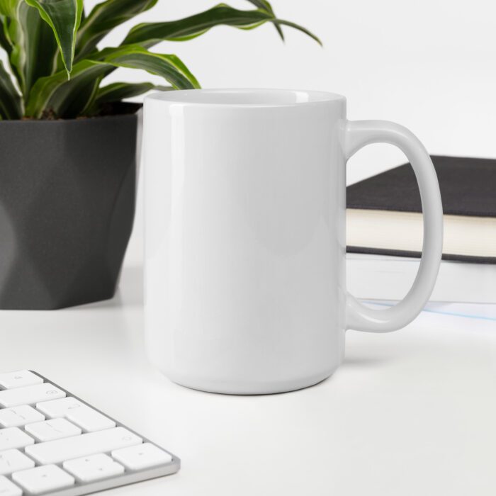 Battle of I-Won't-Budge - White glossy mug