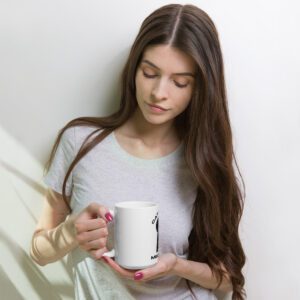 Cat Lives Meowter - White glossy mug - Image 3