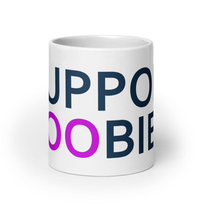 I Support Boobies - White glossy mug - Image 9