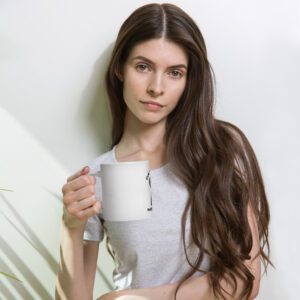 Cat Lives Meowter - White glossy mug