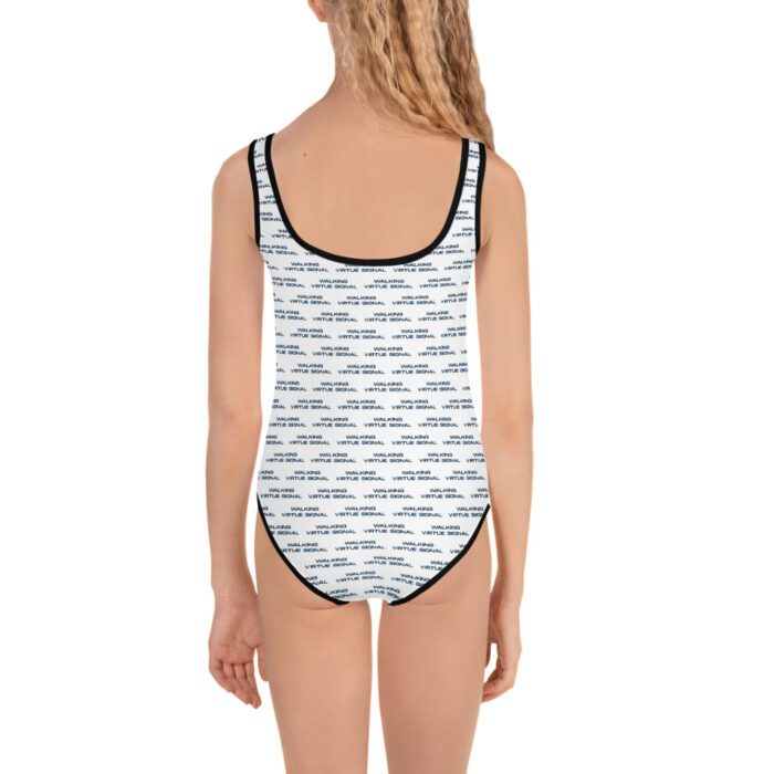Walking-Virtue-Signal - Kids Swimsuit - Image 2