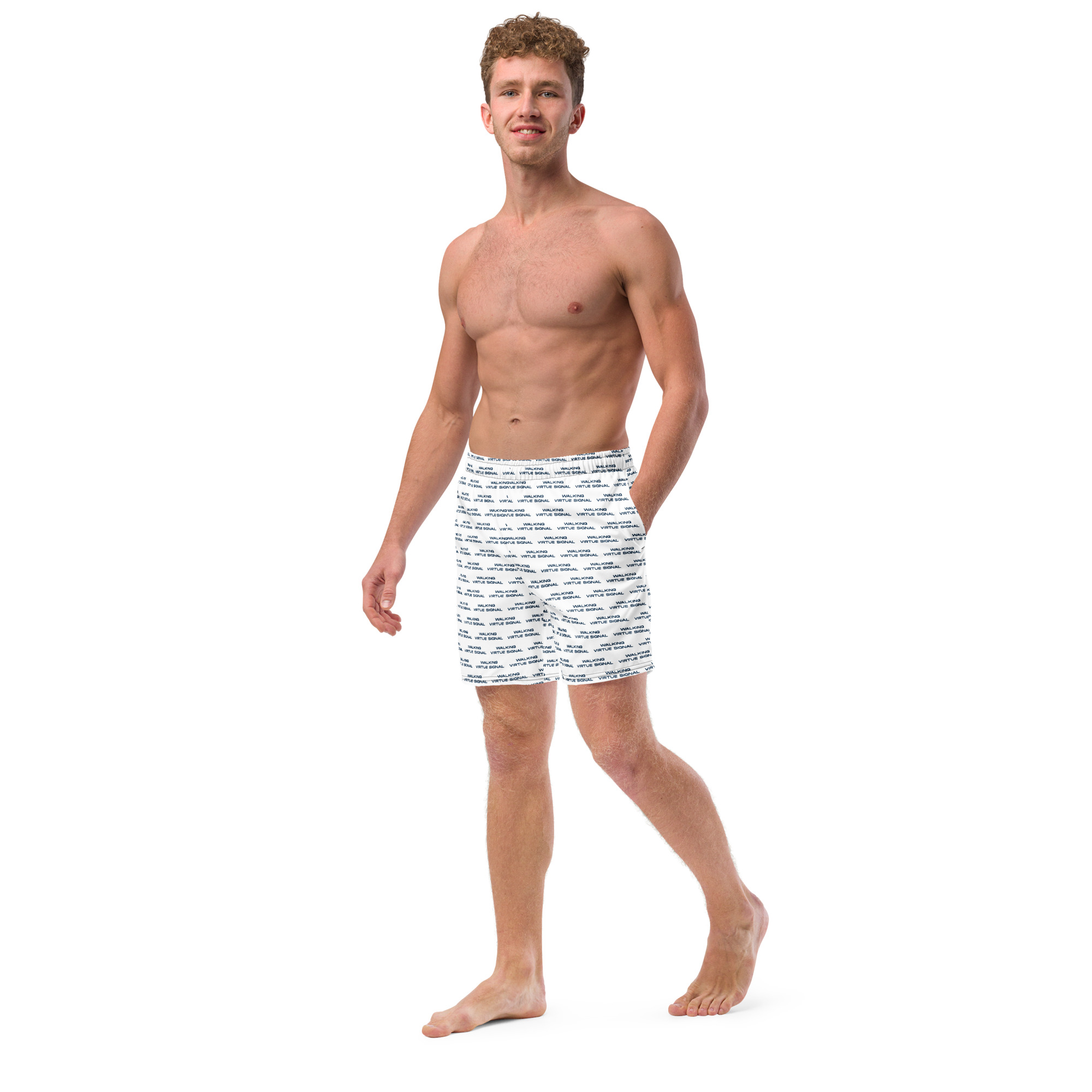 Walking-Virtue-Signal - Men's swim trunks - Image 4