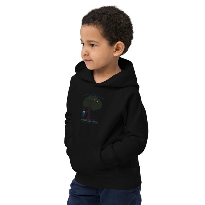 Im-Not-a-Tree-Hugger-But-I-Do-Shake-Hands-With-Wood -Kids eco hoodie - Image 3