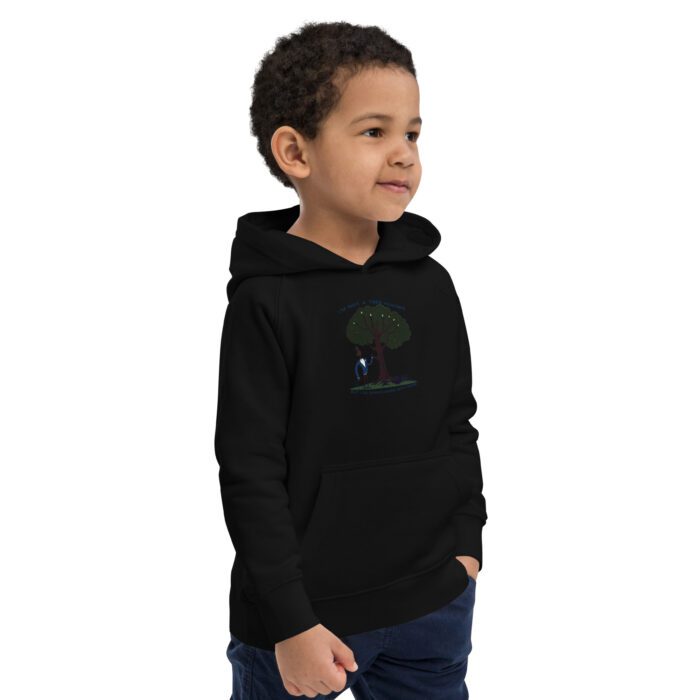 Im-Not-a-Tree-Hugger-But-I-Do-Shake-Hands-With-Wood -Kids eco hoodie - Image 2