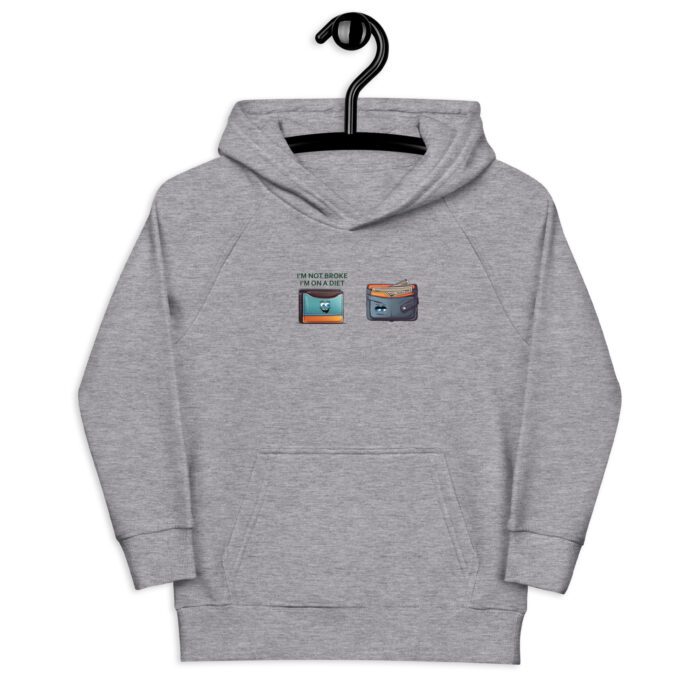 Im-Not-Broke,-Im-on-a-Diet - Kids eco hoodie - Image 2