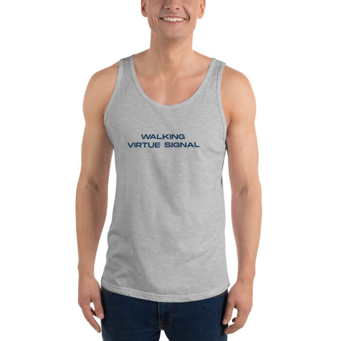 Walking-Virtue-Signal - Unisex Tank Top - Image 3