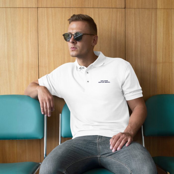 Walking-Virtue-Signal - Men's Premium Polo - Image 4
