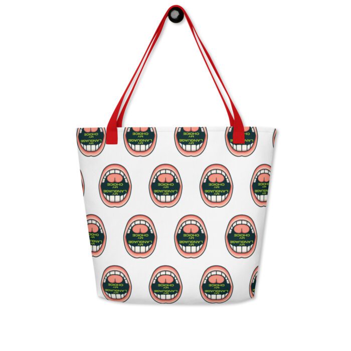 My Language My Choice - Large Tote Bag